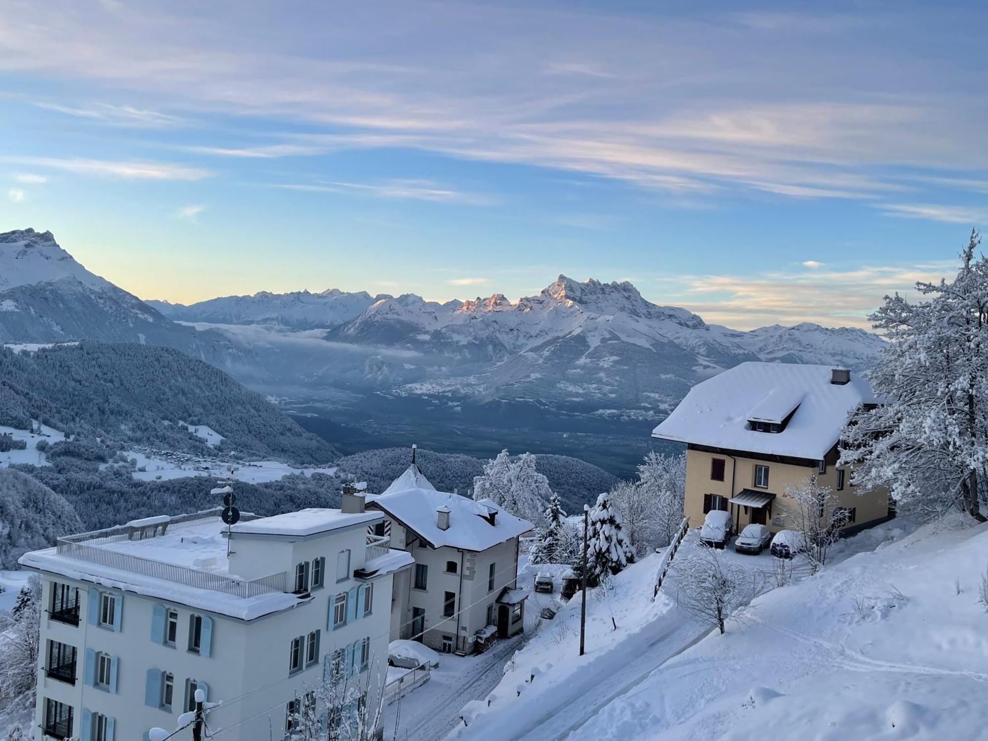 Charmant Appartement Au Vagabond Leysin Exteriör bild